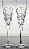 Godinger Crystal Heart Toasting Flutes Set of 2