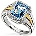 18K Gold over Sterling Silver Blue Topaz &