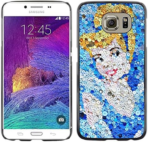 TopCaseStore / Snap On Hard Back Shell Rubber Case Protection Skin Cover - Cinder Character Art Glitter Picture Cartoon - Samsung Galaxy S6 SM-G920
