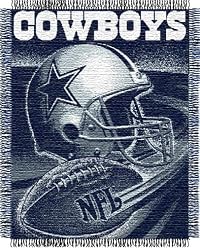Dallas Cowboys Spiral Series Jacquard Throw Blanket - NFL Football Fan Shop Sports Team Merchandise
