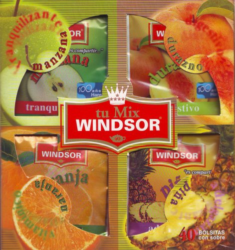 Windsor Natural Fruit Tea Mix: Pineapple, Orange, Apple, Peach 40ct. by Hansa Ltda.