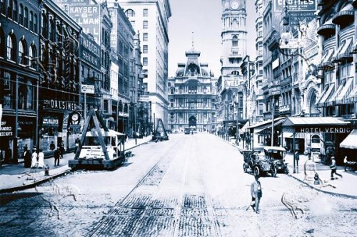 Canvas Print, View of City Hall, Philadelphia, PA - 18 x 12