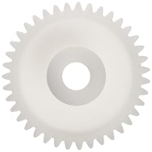 Spur Gear, 20 Degree Pressure Angle, Acetal, Inch, 20 Pitch, 1.150" Pitch Diameter, 3/8" Bore, 1.150" OD, 3/8" Face Width, 23 Teeth