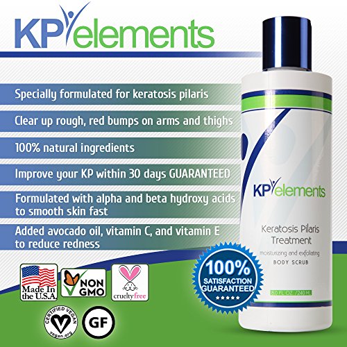 KP Elements Body Scrub Keratosis Pilaris Treatment Clear up Red