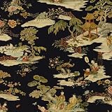 Williamsburg 55100491 Canton Garden Wallpaper, Jewel Tone, 20.5-Inch Wide