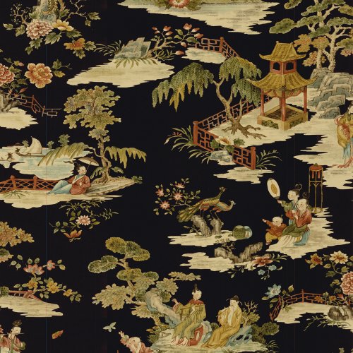 Williamsburg 55100491 Canton Garden Wallpaper, Jewel Tone, 20.5-Inch Wide Reviews