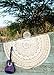 Bohomandala Indian Beautiful Gold Ombre Round Roundie Mandala Tapestry Wall Hanging Throw Beach Picnic Blanket Round Bed Sheet
