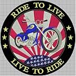 Live to Ride Motorcycle Patch 10"