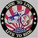 Live to Ride Motorcycle Patch 10"