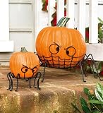 Plow and Hearth Spider Pumpkin Holders, Set of 2