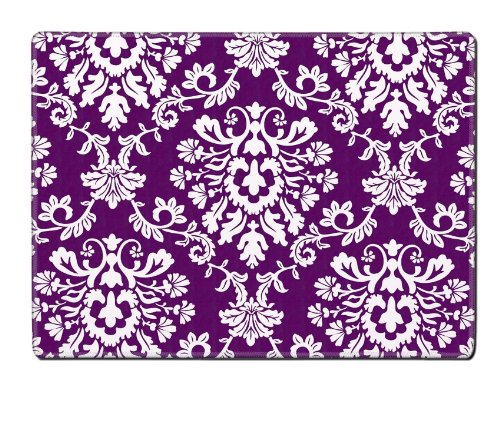 Abstract Artistic Purple Floral Pattern Placemat Pads Customized Made To Order Support Ready 15 6/8 Inch (400mm) X 11 13/16 Inch (300mm) X 1/8 Inch (3mm) High Quality Eco Friendly Cloth With Neoprene Rubber MSD Place Mouse Pad Desktop Mousepad Laptop Mousepads Comfortable Table Desk Kitchen Computer Mouse Mat Cute Gaming Mouse_Pad