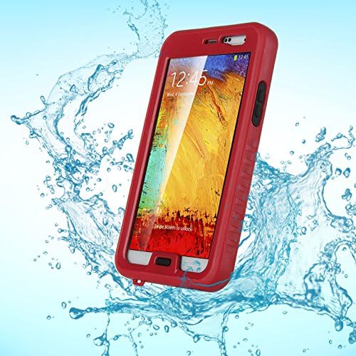Note 3 Case, Galaxy Note 3 Waterproof Case - ULAK Waterproof Dustproof Shockproof Hard Armor Protective Cover Case Case for Samsung Galaxy Note 3 Note iii N9000 with Stylus (Red)