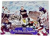1985 Super Bowl XX Champion Chicago Chicago Bears Team Signed 16x20 Collage Photograph