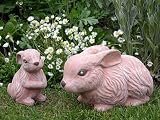 Eigenschaften Tiefes Kunsthandwerk GbR  / Steinfigur Tierfigur Hase Hoppel Set terracotta