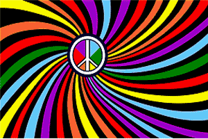 Rainbow Peace Flag Polyester 3 ft. x 5 ft.