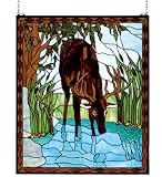 25W X 30H Deer In River Window