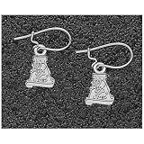 Logo Art Alabama Crimson Tide Sterling Silver Team Font 3/8 Dangle Earrings
