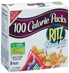 100 Calorie Packs Ritz Snack Mix, 6-Count Boxes (Pack of 6)
