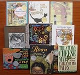Set of 9 Caldecott Honor and Award Books (There Was an Old Lady Who Swallowed a Fly ~ Sam Bangs and Moonshine ~ Story of Jumping Mouse ~ Stinky Cheese Man and Other Fairly Stupid Tales ~ On Market Street ~ Smoky Night ~ Song of the Swallows ~ Rooster Crows: American Rhymes and Jingles ~ Rosa)
