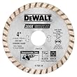 DEWALT DW4724 4-Inch Dry Cutting Continuous Rim High Performance Saw Blade with 5/8-Inch or 7/8-Inch Arbor for Masonry