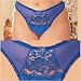 Chopper Bar Lace and Stretch Mesh Thong Panty in Plus Sizes 1x/2x 3x/4x Black Red Royal White
