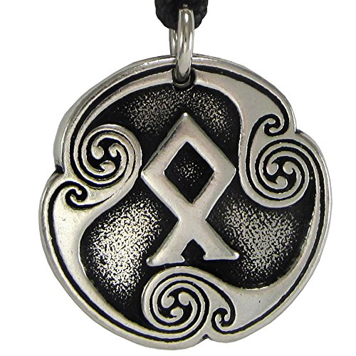 Othalaz Odal Rune of Heritage Pendant Necklace Norse Viking Asatru Jewelry