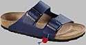 Birkenstock Slipper ''Arizona'' aus Birko-Flor in blau mit schmalem Fussbett