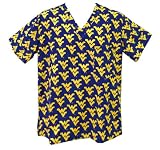 West Virginia University WVU Mountaineers Scrub Top Med -Size MEDIUM- Wear with Jeans or Shorts Official NCAA College Logo Apparel GREAT UNIQUE GIFT Ideas for HIM or HER Man Men or Woman Fans Ladies Students