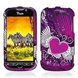 Fincibo (TM) Purple Heart Wing Texture Faceplate Hard Plastic Protector Sna ....