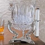ICE BUCKET IN BAROQUE STAND - CRYSTAL ICE BUCKET WITH BAROQUE STAND - ice bucket