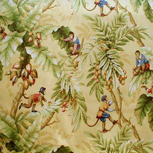 54" Wide Fabric "Monkey Jungle Boogie Color Bannana" P