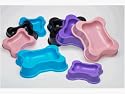 Companion Plastic Bone Shaped Dog Bowl Large Purple