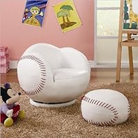 Small Baseball Chair and Ottoman Set