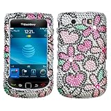Fantastic Flowers With Full Rhinestones Hard Protector Case Cover For Black ....