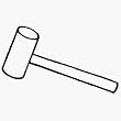 V & B Mfg. Co. 301408 Hickory Mallet