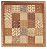 ベルギー製 モケット織りカーペット 「ぎおん」 （ブラウン） 200×200
