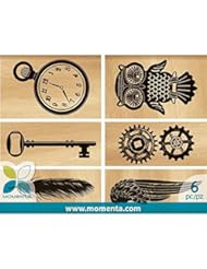 From Amazon.com. Click for details:
 Art and Craft Supply: Momenta 22189 6-Piece Mounted Stamp Set, Vintage Gear - Momenta Art and Craft Supply: Momenta 22189 6-Piece Mounted Stamp Set, Vintage Gear - Momenta