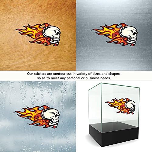 Sticker Skull Design durable Boat energy pirate curl relaxation (12 X 6 Inches) Fully Waterproof Printed vinyl sticker