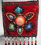 Beaded Handmade Velvet Material with Procelain Cell Handbag/bag/purse