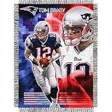 New England Patriots Tom Brady Jacquard Woven Blanket