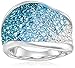 Amazon Essentials Sterling Silver Wave Shape Swarovski Elements Ring, (previously Amazon Collection)