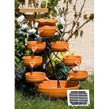 Kaskaden-Brunnen, Solarpumpe, 8 Schalen, Gartenbrunnen Preisvergleich