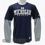 Michigan Wolverines NCAA T-shirt/Long Sleeve Combo