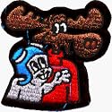 Rocky & Bullwinkle Embroidered Iron On or Sew On Patch