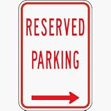 Parking - Reserved RESERVED PARKING - RED right arrow -