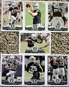 2013 Topps Football Oakland Raiders Team Set In a Protective Case - 7 cards including McFadden, Reece, Moore, Tyler Wilson RC, Lamarr Houston RC, D.J. Hayden RC, and a Team Leader Card.