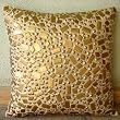 Melodrama - Throw Pillow Covers - Silk Pillow Cover Embroidered with Textured Sequins