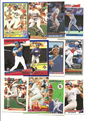Juan Gonzalez Texas Rangers Collectible Baseball Card Lot with Rookie