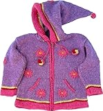 Purple Child's Sweater with Pointy Hood, Child's Size 1