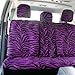 OxGord SCVE-Z1B-PP Purple & Black Zebra Car Cover Set (6pc)